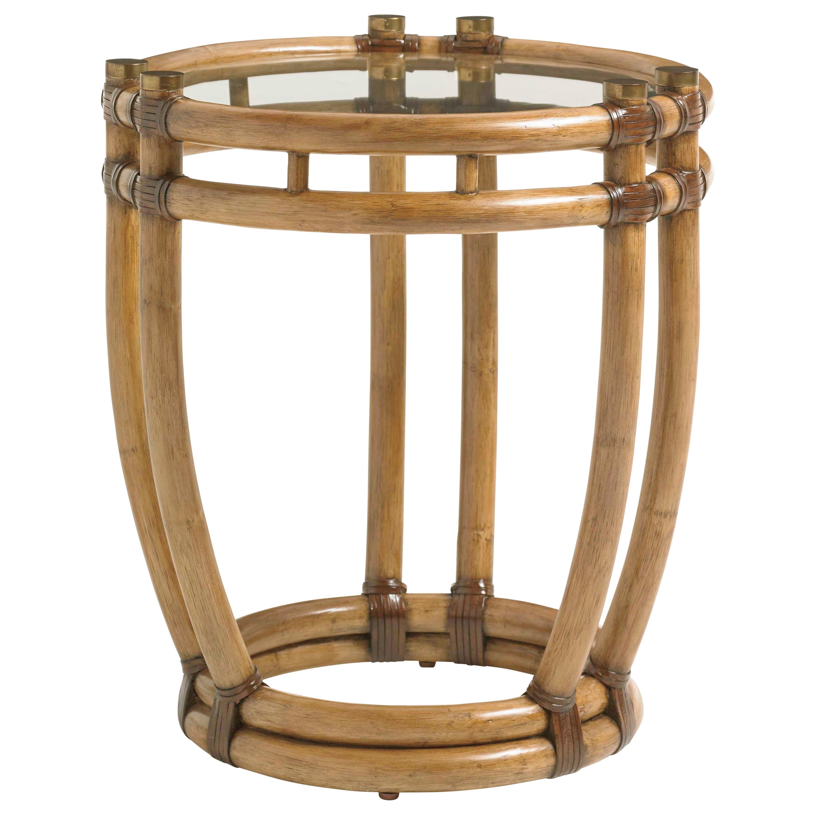 Tommy Bahama Home Twin Palms 558953 Turtle Beach Round End Table with